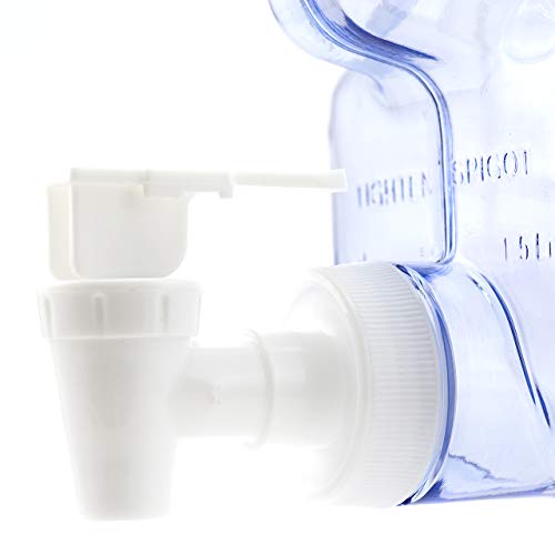 5.5 L Water Container Tap Desktop Dispenser - by Bar Amigos Plastic PETG Fridge Beverage Tank Liquid Drink Refillable Shelf Tap Great for Office Camping Juice Drinks Cocktail Holds 5.5 litres