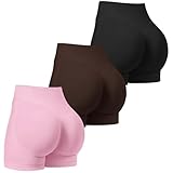 TDIFFUN Women Workout Shorts 3 Pack Gym Seamless...