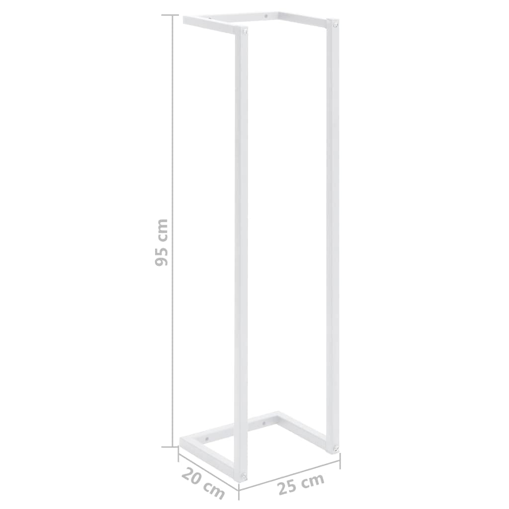 Wieszaki i uchwyty na ręczniki – akcesoria łazienkowe – wieszak na ręczniki biały 25 x 20 x 95 cm stalowy