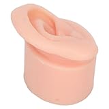 Xiuganpo Modelo de Oreja de Silicona Perforación de Alta Simulación Modelo de Oreja Reutilizable para Fines Educativos Pantalla Color de Piel Claro Adecuado para Principiantes y Salones Hecho de