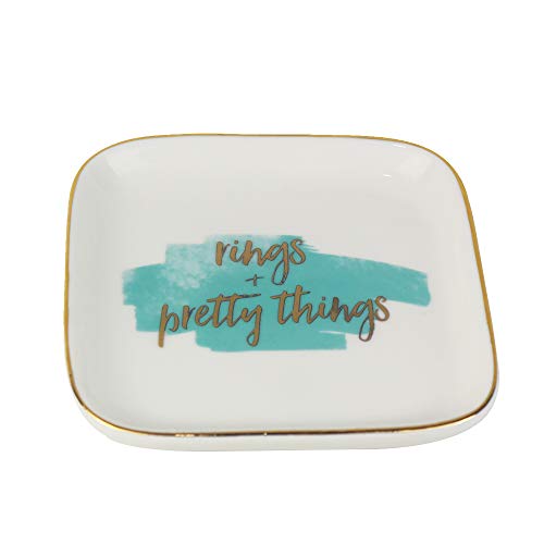 Aveena Ceramic Jewelry Trays,Adorable Jewelry Plates Dishes,Durable Ring Necklase Trays Holders Dishes