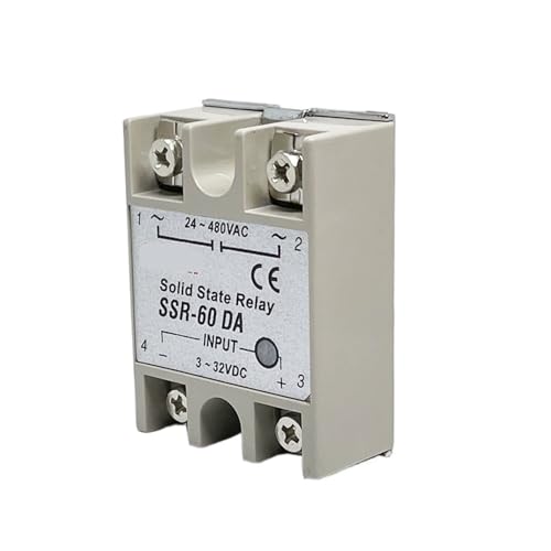 Relais SSR-60DA DC-AC monophasé 220v 60a semi-conducteur