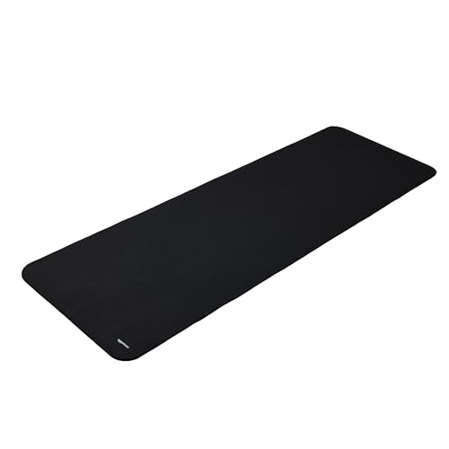 Amazon Basics Tapis de yoga, antidérapant, très épais, d&rsquo;exercice Pilates, 183 x 61 x 1 cm, Noir