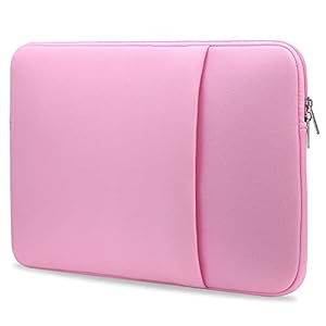YIWENG B2015 Laptop-Hülle, weiche Reißverschlusstasche, 15,6-Zoll-Laptoptasche, Ersatz für Air Pro, Ultrabook-Laptop, Rosa,Laptop-Tasche