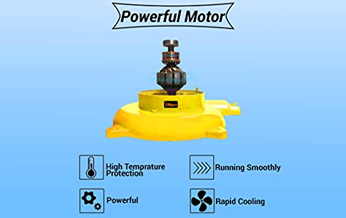 Image of Hillgrove Yellow 800W-18000RPM Electric Air Blower and Suction Dust Cleaner for AC /Computer /Home with Air Blower Machine Gun Dust Cleaning Forward Curved Air Blower (Corded Vacuum)