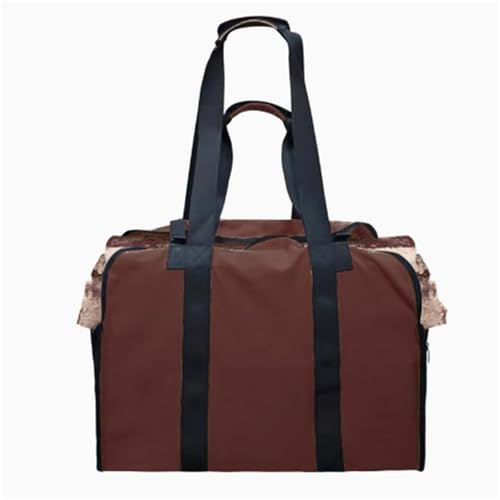 JIXYLN Leñero con Asas, Lona, Ahorra Espacio, Impermeable, para Acampar en Interiores, Capacidad de Carga 30 kg.
