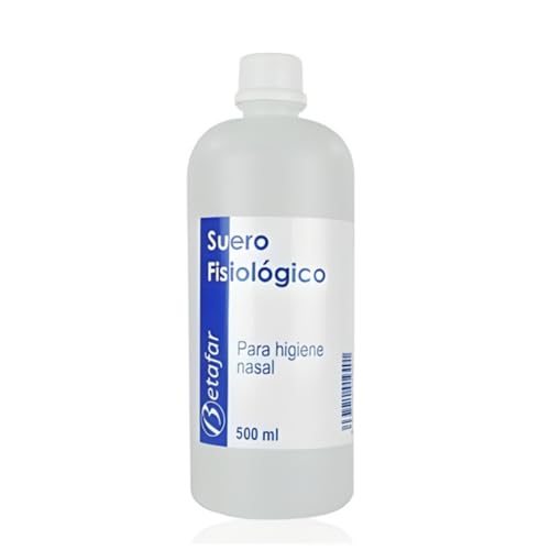 Suero Fisiologico 500ml Botella - Suero Fisiologico - Solución Salina de 9 Gramos de Sal por Litro - Solución Salina para Limpieza y Cuidado - Suero