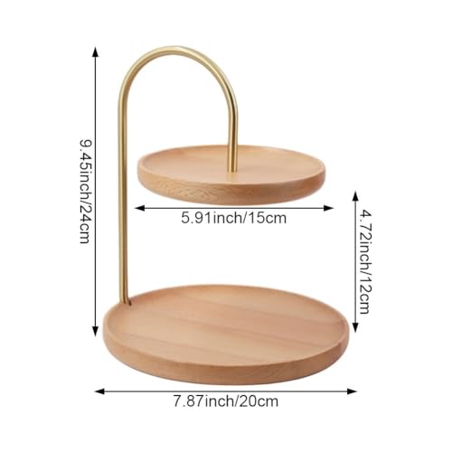 Décor de desserts en bois noble et support à cupcakes rigide - 5