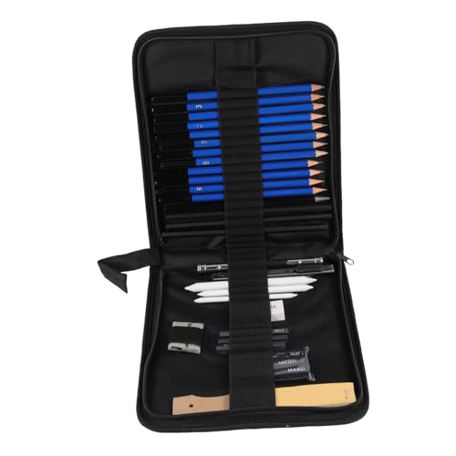 Beatifufu Sketching Supplies 33-Piece Pencil Set for Adults Pencils Comfortable Grip for Smooth Sketching