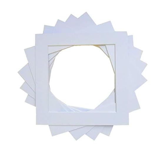 10 st. svart Instagram kvadratisk skräddarsydd datorsnitt passepartout/passepartout/ramen är passepartout-kompatibel, packav 10-insta-förälder, MDF, vit, 8 tum x 8 tum för 15 tum bild