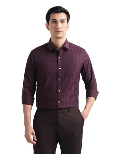 Image of Arrow Checked Slim Fit Mens Formal Shirt - Cotton, Breathable & Comfortable, Full Sleeves Shirts for Men