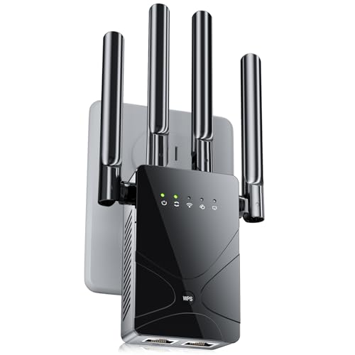 2026 WiFi Extender Signal Booster for Home, 15555 Sq.ft Long Range Internet Repeater-95% Faster,Strongest Wireless Router Amplifier w/Ethernet Port,Mesh Wi-Fi Repeater Support 99% Devices,1-Tap Setup
