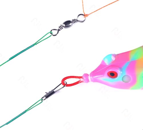 Pack de 20 líderes de acero inoxidable para pesca 200 mm verde miniatura 4