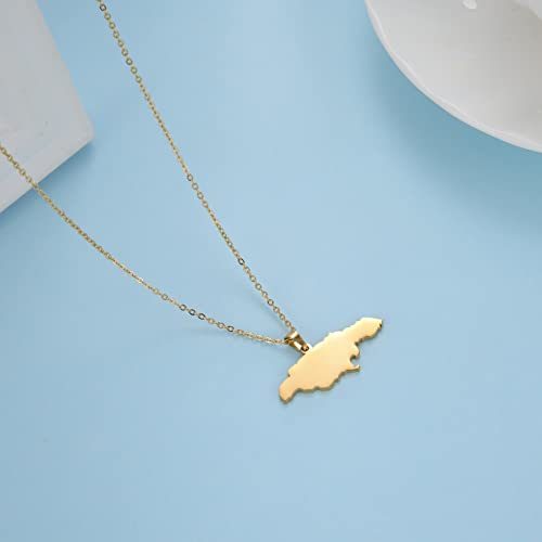 Jamaica Map Pendant Necklaces Jewelry Stainless Steel Map of Jamaica Country Necklace Long Distance Relationship Gift for Women Men4