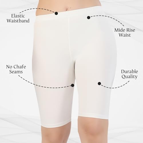 Image of TRASA Women's Cotton Fashion Biker Workout Cycling Shorts, Avialable Sizes: S,M,L,XL,2XL,3XL