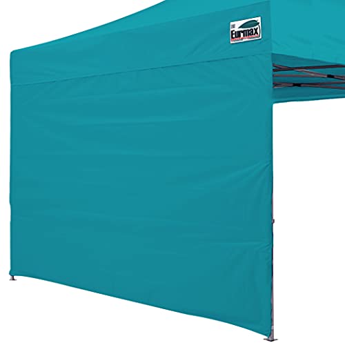 Image of Eurmax USA 10x10 Pop Up Canopy SunWall-UV Protection for Tents,Blocks Sunlight&Wind,Water Resistant Side Wall Only,Easy Hook & Loop Installation,Fit for 10FT Straight Leg Shelters&Gazebo,Turquoise
