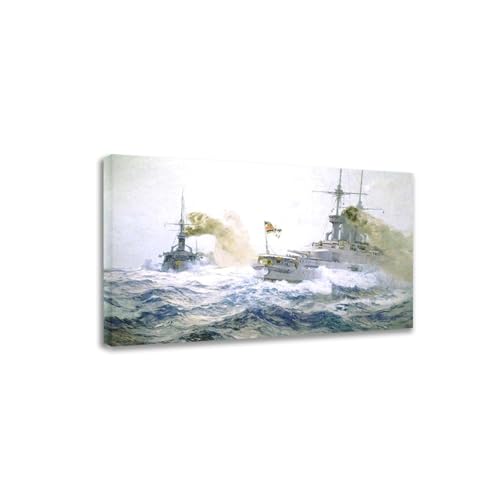 Impression Saltzman Manœuvres de la flotte affiche marine bureau