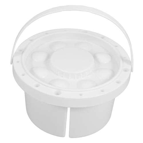 HOMSFOU Artists' Essential: 2pcs Paint Brush Cup Round Palette Brush Washer Water Storage for Paint Supplies