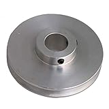 Yibuy 58 x 14 mm Silberlegierung, Einzelrille, 14 mm Bohrung, für Rundriemen