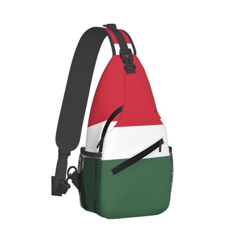 Mochila Unisex Bandera de Hungría Sling Ligera miniatura 2