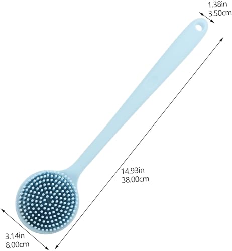 Image of RENESMEE Massage Brush Bathing Brush Practical Back Cleaning Scrubber Silicone Bath Brush Multi-Function Body Long Handle Double-Sided Shower Brush Back Massage Exfoliation Wisp Body Scrub Brush