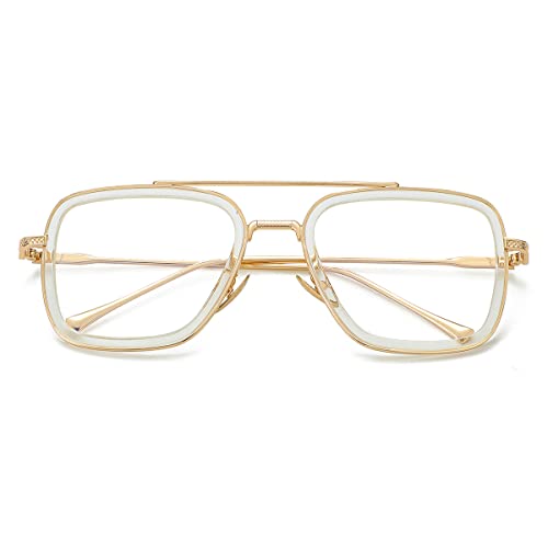 Image of Tony Stark Style Blue Light Blocking Glasses for Men Women, Iron Man and Spider-Man Computer Gaming Glasses