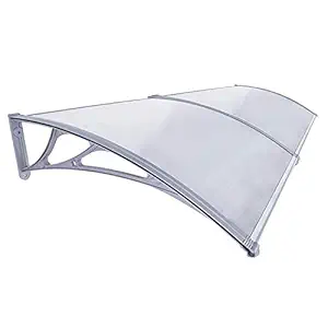 MBC Poly Carbonate Awning Whether shed (Square Off White) 24 * 59 * 8 Inch