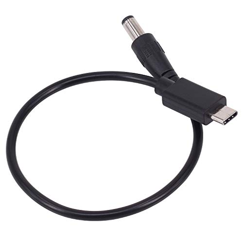 Image of [2 Pack 0.25m USB 3.1 Type C USB-C Male to DC 5.5X2.5mm Male Power Jack Extension Charge Cable Charging Cord Adapter (Type c to 5.5X2.5mm)