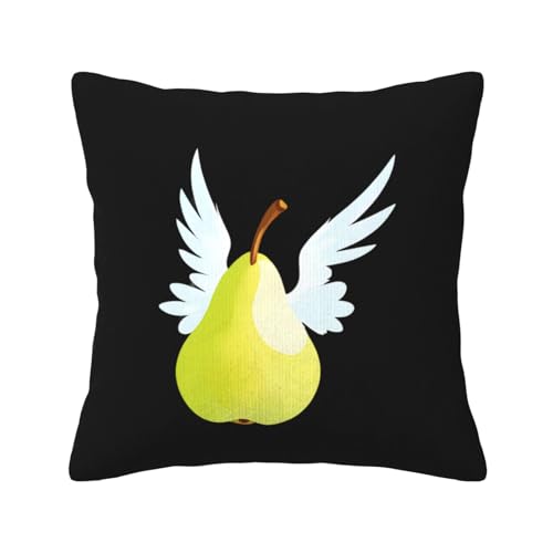 Kingww Fundas de cojín decorativas con forma de pera con alas de 50 x 50 cm, fundas de cojín cuadradas decorativas de 50 x 50 cm