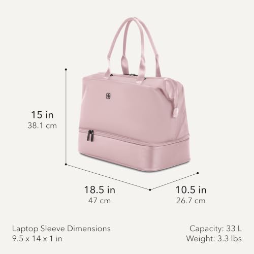 Image of SwissGear 7366 Signature Hardside Expandable Luggage with Spinner Wheels and TSA Lock, Weekender Tote, Pink, 2-Piece Set (Weekender /27)