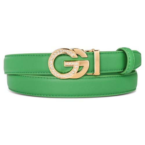 Image of Aurolran Women's Leather Belt with Buckle - Ideal for Dresses, Jeans, and Coats