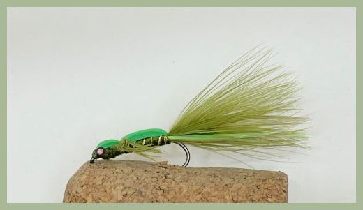 Floating Foam Back Damsel Trout Fishing Flies Size 10 Fly fishing Olive Lure (6)