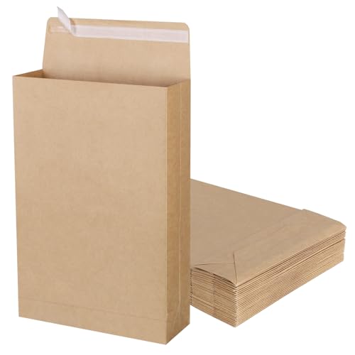 Enveloppes à soufflet extensibles papier manille marron 25,4x38,1 cm pour photos