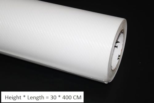 Image of 4M / 4Meter Laptop Back Skin Sticker wrap Sheet /Vinyl Decal Sheet /Car and Bike Skin wrap roll Carbon Fiber Transparent by candeal mizhan (30 * 400 cm)