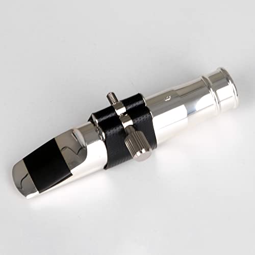 Yibuy Jazz Tenor Saxophone Mouthpiece Set Silver 6# Saxophone Replacement Parts