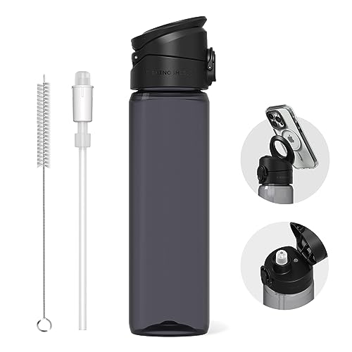 RHINOSHIELD AquaStand Magnetic Bottle 800ml, Classic Black, 800 ml
