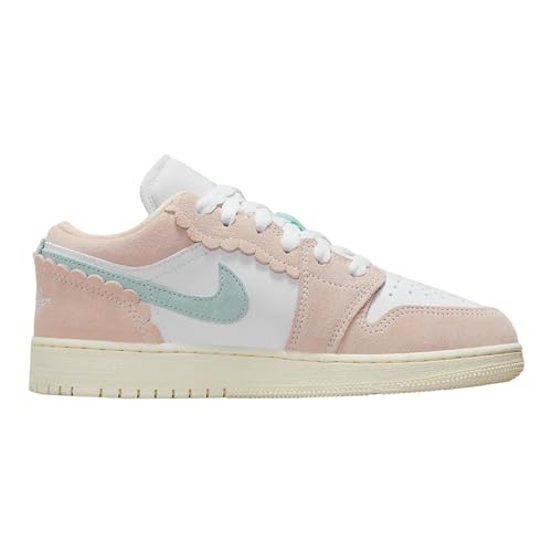 Nike Air Jordan 1 Low Grade School Basketball Shoe Guava Ice/Jade Ice-White DZ5356-800 7Y2