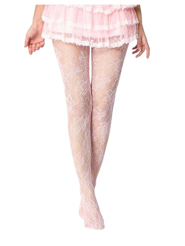SHENHE Women's 1 Pair Fishnet Tights Patterned Stretch Kawaii Sheer Stockings Pantyhose
