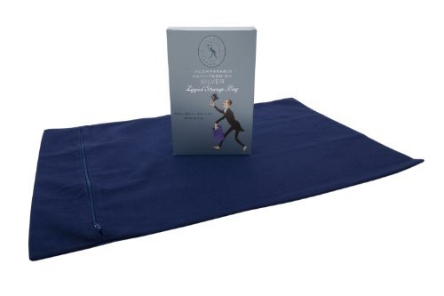 Anti-tarnish Zipped Silver Storage Bag by Town Talk (15, Dark Blue, Size 15.0