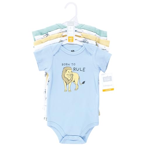 Image of Hudson Baby Unisex Baby Cotton Bodysuits 5-pack