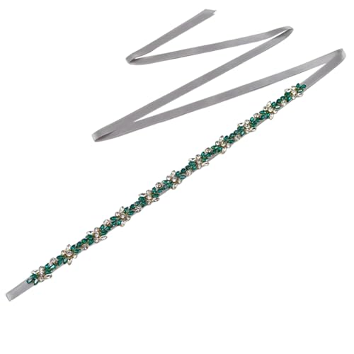 Women's Wedding Belt Colorful Jewelry Ribbon Sash Handmade Thin Waistband For Bridal Dress Accessories