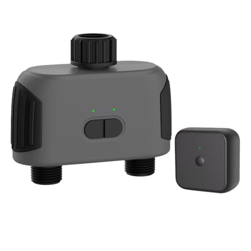 Harewtwy Temporizador de Riego Inteligente con Bluetooth/WiFi, Válvula de Agua Programable, Aspersor Automático de Césped y Controlador de Retardo por Lluvia.