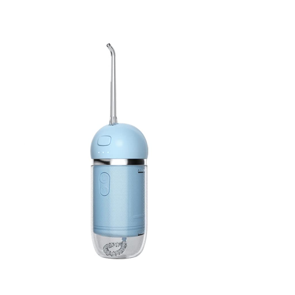 JSY Irrigador Bucal Flosser de agua con 4 puntas, herramienta de eliminación de placa Dental portátil eléctrica for el hogar Eléctrico Portátil (Color : Blu)