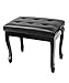 Gprice Panca per Pianoforte in Legno Sgabello per Pianoforte Regolabile in Altezza Sgabello per Pianoforte Solo Idraulico Regolazione Automatica Dell'Altezza, 55 x 34 x 47-57 cm