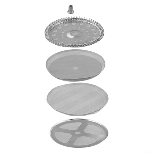 Juego de repuesto de acero inoxidable para prensa francesa con filtro de malla fina, placa en espiral y placa en cruz, compatible con prensas de café de 350 ml, 600 ml, 1000 ml, duradero y fácil de