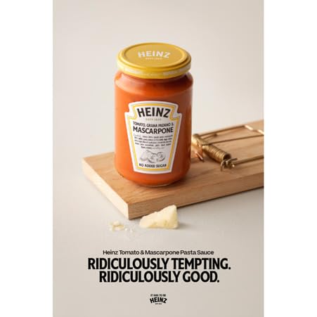 Image of Heinz Tomato, Grana Padano & Mascarpone Pasta Sauce • Gourmet Italian Restaurant Style Creamy, Rich Cheese & Tomato Sauce for Pasta, Lasagna, 12.35 oz ℮ 350 g