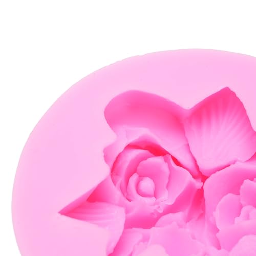 Molde de silicona 3D para flores con forma de rosa miniatura 4