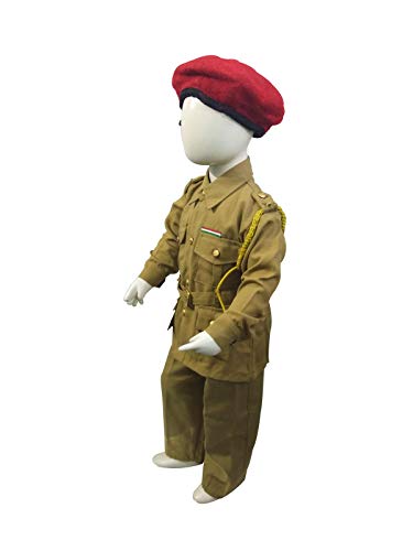 Image of BookMyCostume Security Guard Foreign Police Khaki Kids Fancy Dress Costume 9-10 years