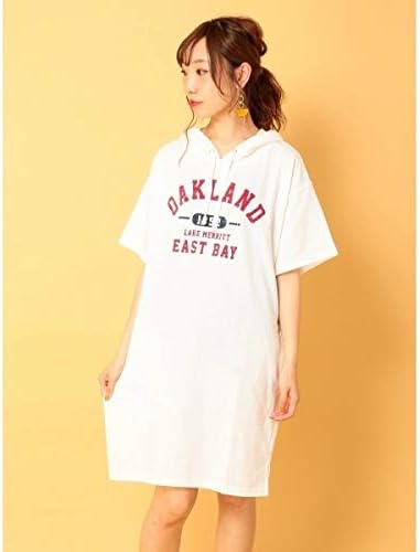 Amazon Co Jp エージープラス A G Plus プリント入り半袖パーカーワンピース オフホワイト F 服 ファッション小物