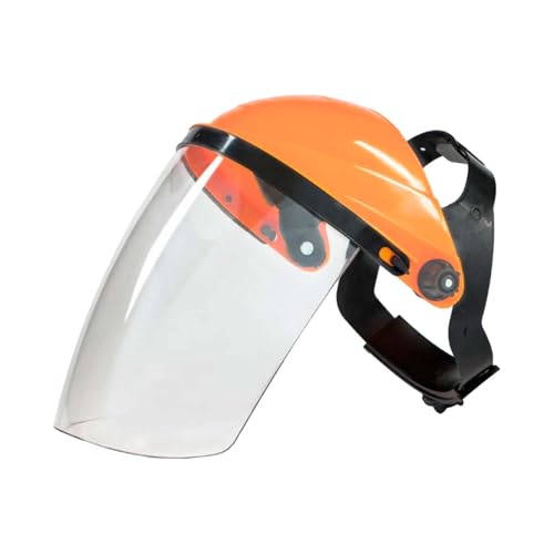 QLoztyse フルフェイスシールド 防塵プロテクター 多用途 通気性 保護マスク フェイスカバー 一般製造業 屋外用, クリア